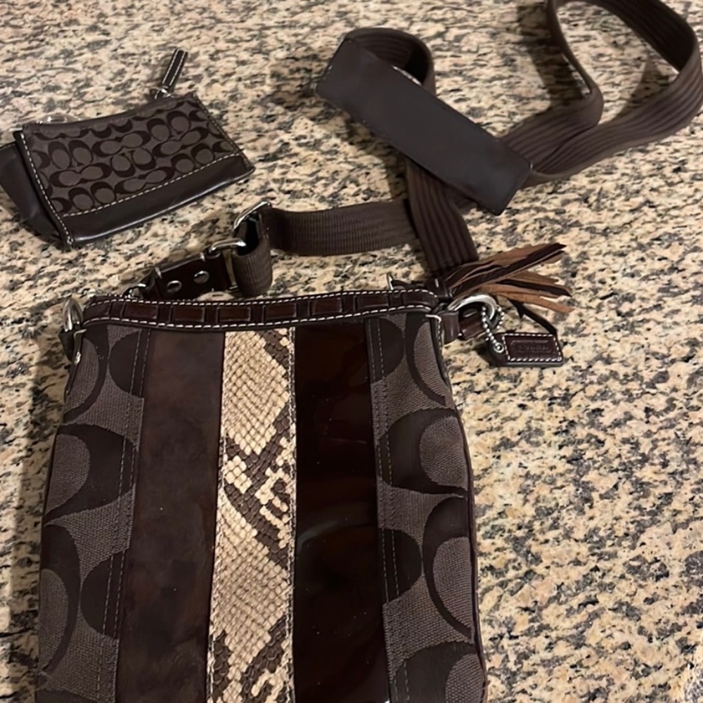 Coach crossbody bag and matching wallet